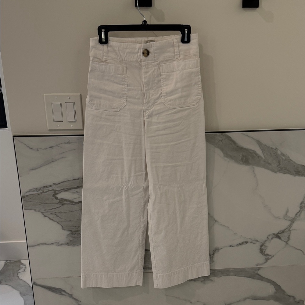 Maeve Cream Wide Leg Pants the Collette